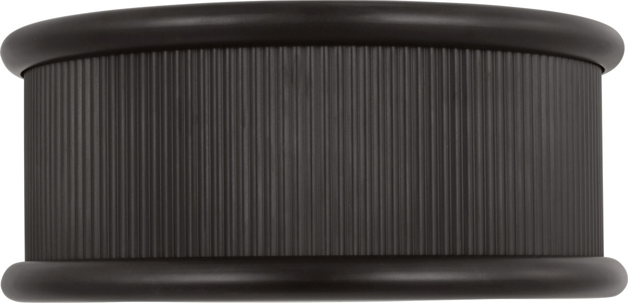 Myhouse Lighting Visual Comfort Studio - PCF1033AI - Three Light Flush Mount - Ritz - Aged Iroged Iron