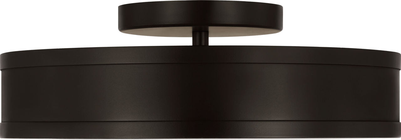 Myhouse Lighting Visual Comfort Studio - PCF1051AI - LED Semi Flush Mount - Dupont - Aged Iroged Iron
