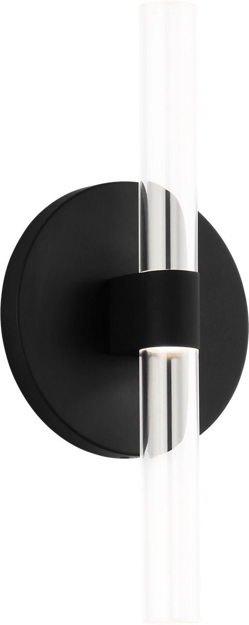 Myhouse Lighting Visual Comfort Studio - SLW1082MBK - LED Wall Sconce - Silas - Midnight Black/Midnight Black