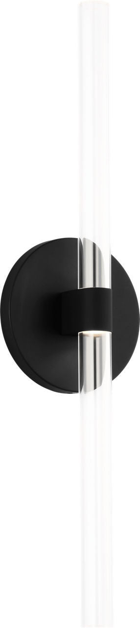 Myhouse Lighting Visual Comfort Studio - SLW1092MBK - LED Wall Sconce - Silas - Midnight Black/Midnight Black