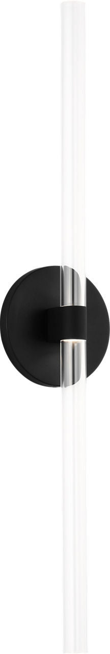 Myhouse Lighting Visual Comfort Studio - SLW1102MBK - LED Wall Sconce - Silas - Midnight Black/Midnight Black