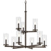 Myhouse Lighting Kichler - 44014OZ - Nine Light Chandelier - Crosby - Olde Bronze