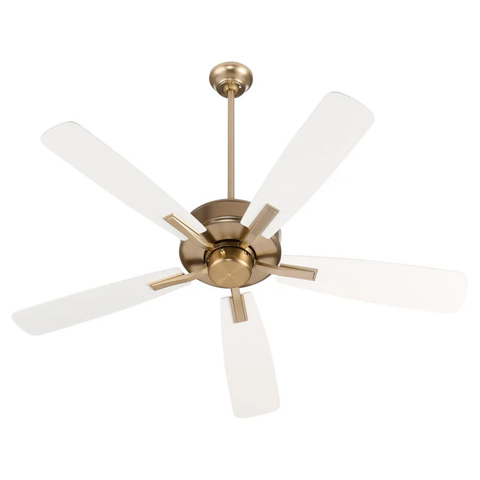 Myhouse Lighting Quorum - 4525-806 - 52" Ceiling Fan - Ovation - Aged Brass/Studio White