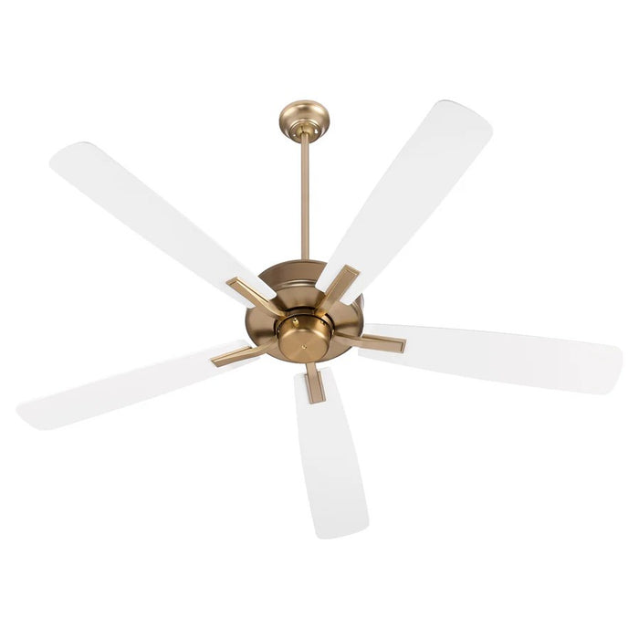 Myhouse Lighting Quorum - 4605-806 - 60" Ceiling Fan - Ovation - Aged Brass/Studio White
