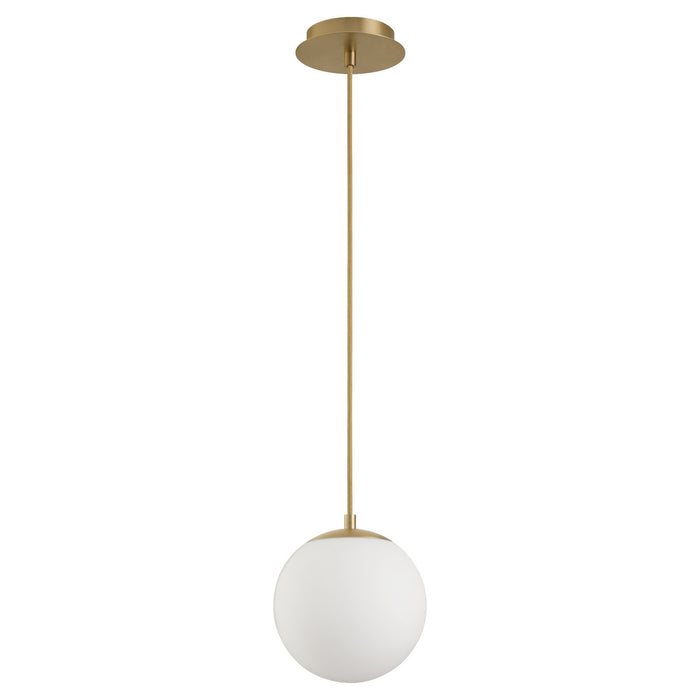 Myhouse Lighting Quorum - 3-6710-40 - LED Pendant - Luna - Aged Brass