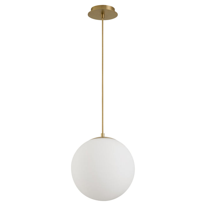 Myhouse Lighting Quorum - 3-6730-40 - LED Pendant - Luna - Aged Brass