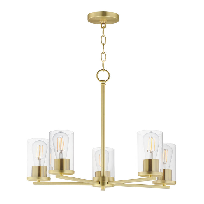 Myhouse Lighting Maxim - 10286CLSBR - Five Light Chandelier - Lateral - Satin Brass
