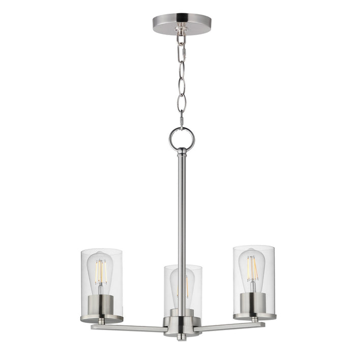 Myhouse Lighting Maxim - 10287CLSN - Three Light Chandelier - Lateral - Satin Nickel