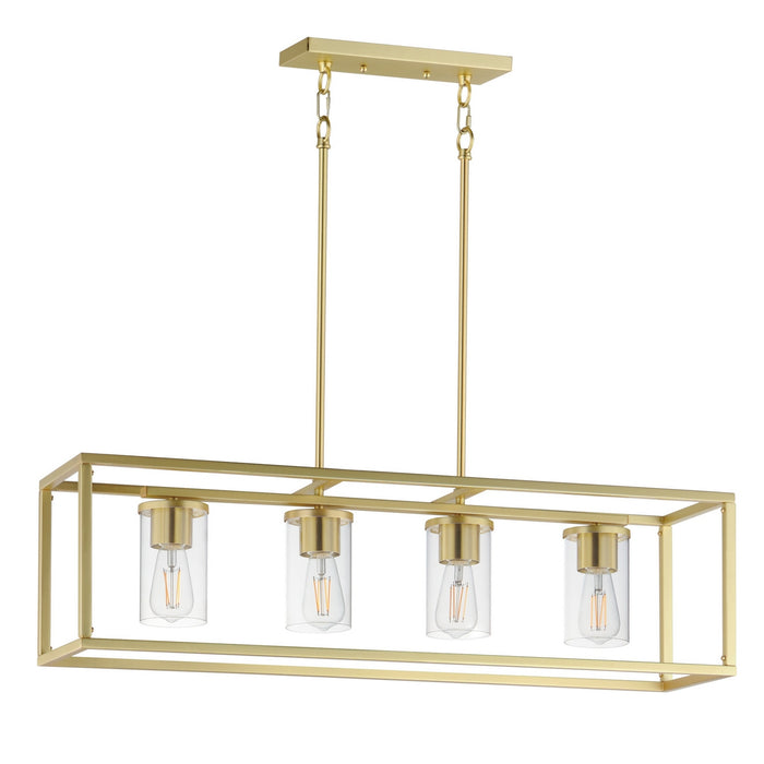 Myhouse Lighting Maxim - 10288CLSBR - Four Light Linear Pendant - Lateral - Satin Brass