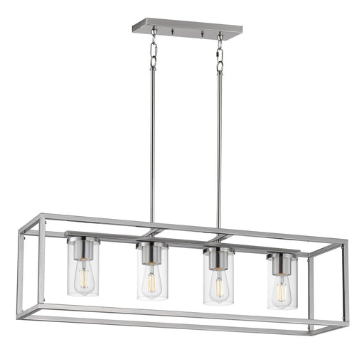 Myhouse Lighting Maxim - 10288CLSN - Four Light Linear Pendant - Lateral - Satin Nickel