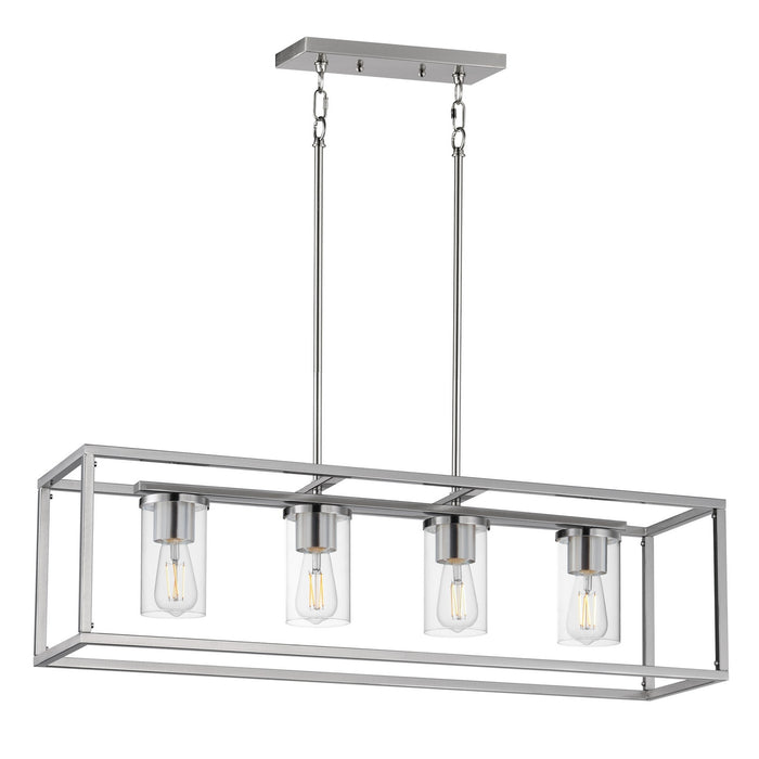 Myhouse Lighting Maxim - 10288CLSN - Four Light Linear Pendant - Lateral - Satin Nickel