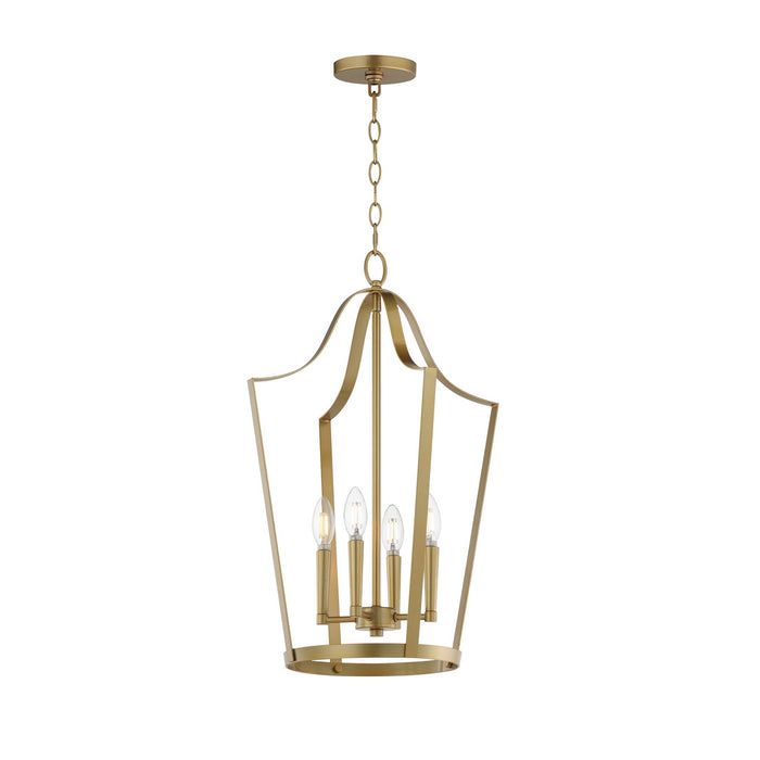 Myhouse Lighting Maxim - 10424NAB - Four Light Pendant - Arden - Natural Aged Brass