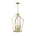Myhouse Lighting Maxim - 10424NAB - Four Light Pendant - Arden - Natural Aged Brass