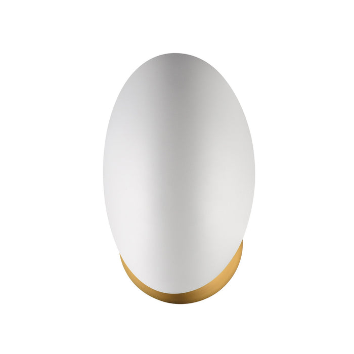 Myhouse Lighting Maxim - 10821WTNAB - One Light Wall Sconce - Maris - White/Natural Aged Brass