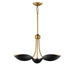 Myhouse Lighting Maxim - 10824BKNAB - Three Light Pendant - Maris - Black / Natural Aged Brass