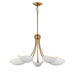 Myhouse Lighting Maxim - 10825WTNAB - Five Light Chandelier - Maris - White/Natural Aged Brass