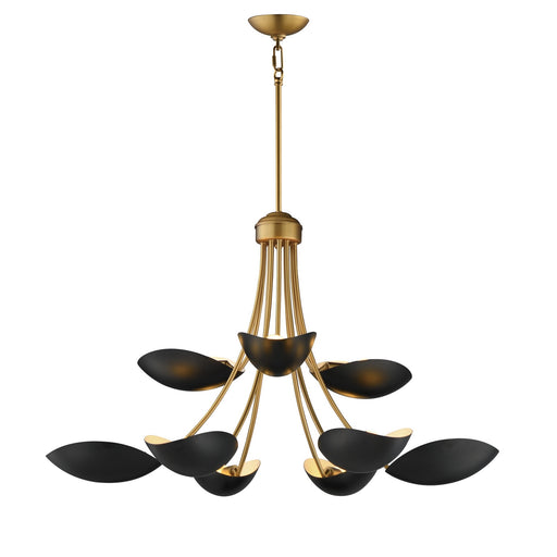 Myhouse Lighting Maxim - 10829BKNAB - Nine Light Chandelier - Maris - Black / Natural Aged Brass