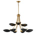 Myhouse Lighting Maxim - 10829BKNAB - Nine Light Chandelier - Maris - Black / Natural Aged Brass