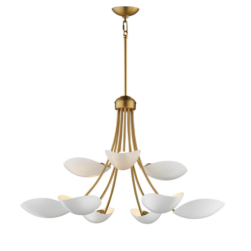 Myhouse Lighting Maxim - 10829WTNAB - Nine Light Chandelier - Maris - White/Natural Aged Brass