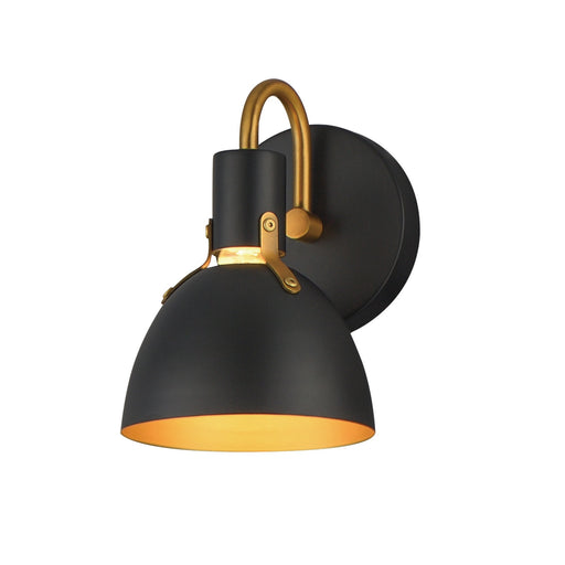 Myhouse Lighting Maxim - 12341BKAB - One Light Wall Sconce - Dusk - Black / Antique Brass