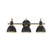 Myhouse Lighting Maxim - 12343BKAB - Three Light Wall Sconce - Dusk - Black / Antique Brass