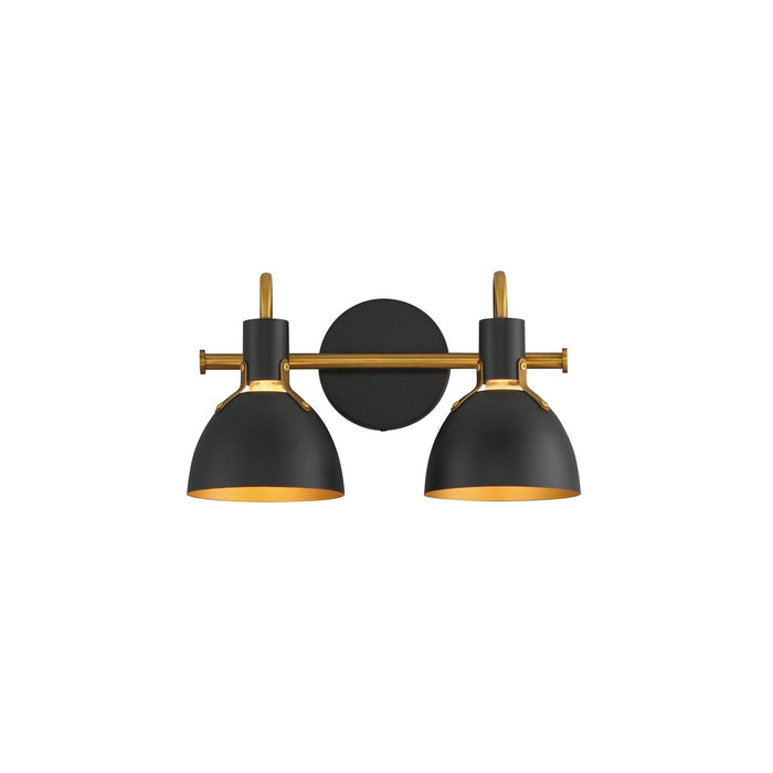 Myhouse Lighting Maxim - 12342BKAB - Two Light Wall Sconce - Dusk - Black / Antique Brass