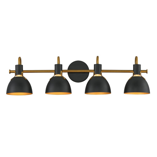 Myhouse Lighting Maxim - 12344BKAB - Four Light Wall Sconce - Dusk - Black / Antique Brass