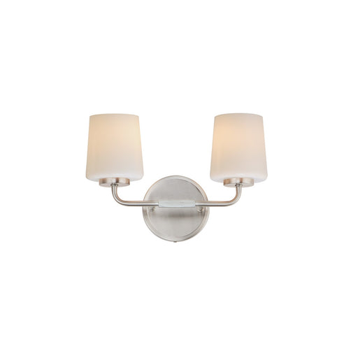 Myhouse Lighting Maxim - 12692WTSN - Two Light Bath Vanity - Durham - Satin Nickel