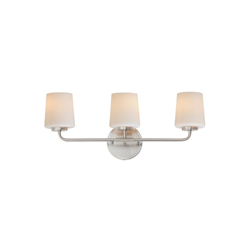 Myhouse Lighting Maxim - 12693WTSN - Three Light Bath Vanity - Durham - Satin Nickel