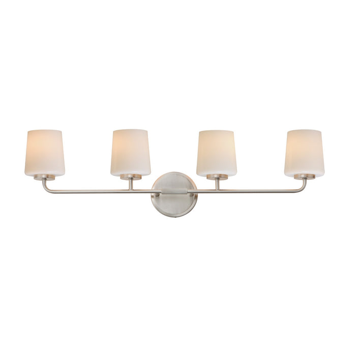 Myhouse Lighting Maxim - 12694WTSN - Four Light Bath Vanity - Durham - Satin Nickel