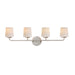 Myhouse Lighting Maxim - 12694WTSN - Four Light Bath Vanity - Durham - Satin Nickel
