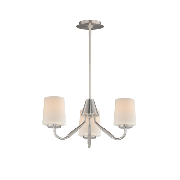 Myhouse Lighting Maxim - 12695WTSN - Three Light Chandelier - Durham - Satin Nickel