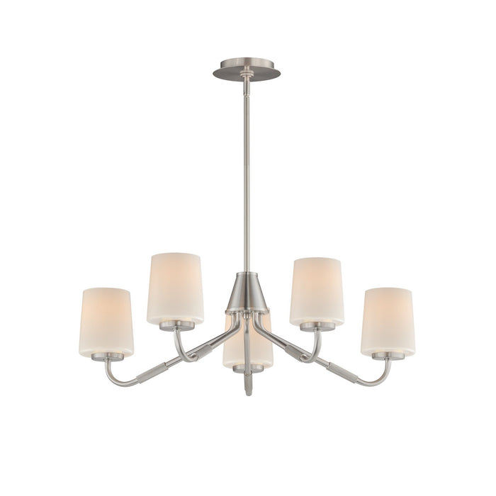Myhouse Lighting Maxim - 12696WTSN - Five Light Chandelier - Durham - Satin Nickel