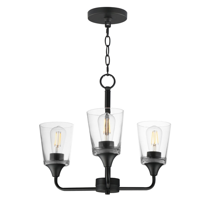 Myhouse Lighting Maxim - 12873CLBK - Three Light Chandelier - Hudson - Black