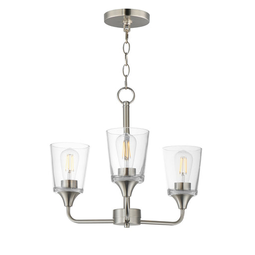 Myhouse Lighting Maxim - 12873CLSN - Three Light Chandelier - Hudson - Satin Nickel