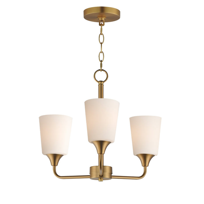 Myhouse Lighting Maxim - 12873SWNAB - Three Light Chandelier - Hudson - Natural Aged Brass