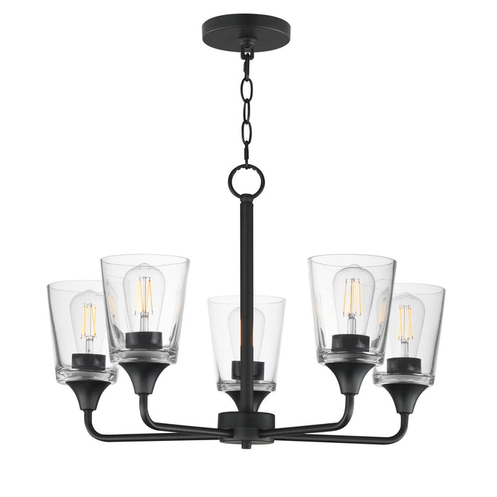 Myhouse Lighting Maxim - 12875CLBK - Five Light Chandelier - Hudson - Black