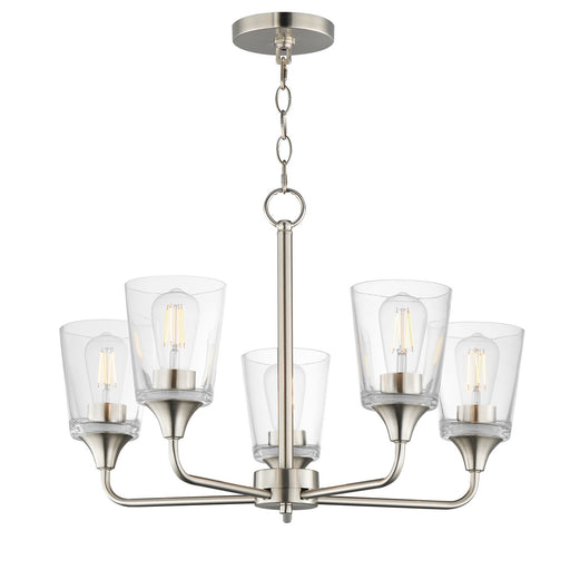 Myhouse Lighting Maxim - 12875CLSN - Five Light Chandelier - Hudson - Satin Nickel