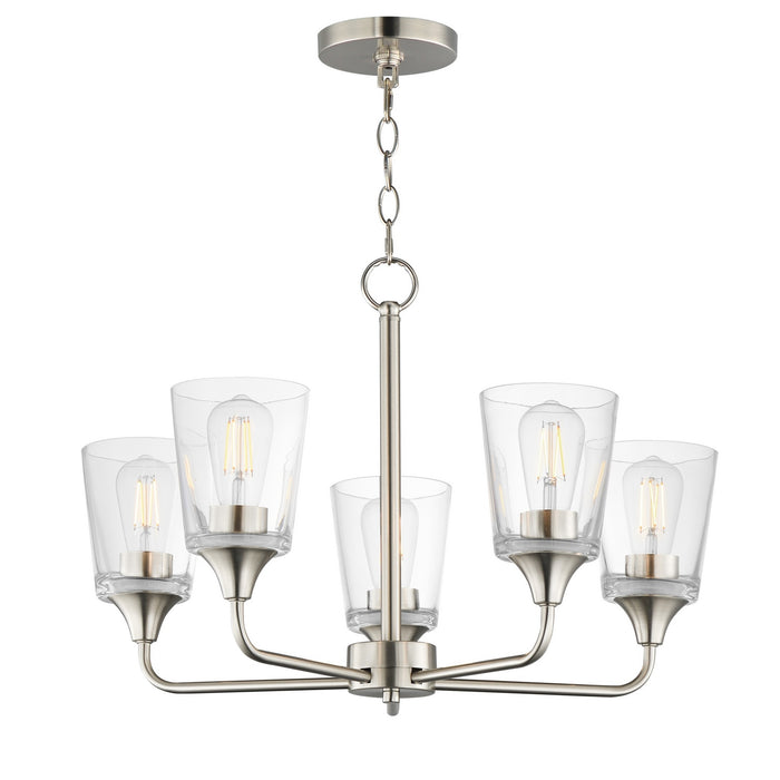 Myhouse Lighting Maxim - 12875CLSN - Five Light Chandelier - Hudson - Satin Nickel
