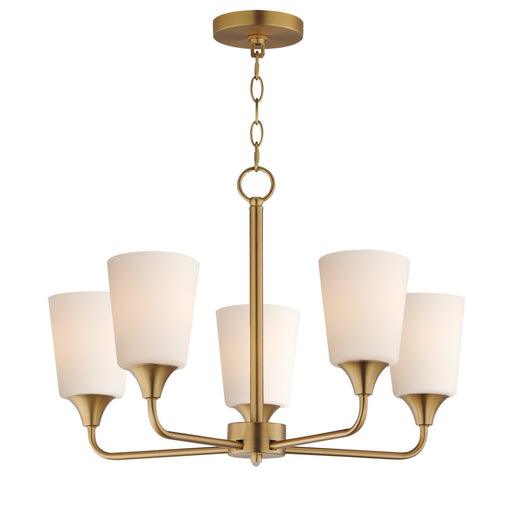Myhouse Lighting Maxim - 12875SWNAB - Five Light Chandelier - Hudson - Natural Aged Brass