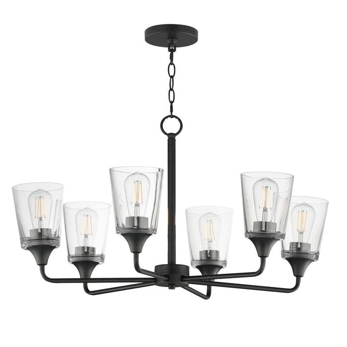 Myhouse Lighting Maxim - 12876CLBK - Six Light Chandelier - Hudson - Black