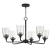 Myhouse Lighting Maxim - 12876CLBK - Six Light Chandelier - Hudson - Black