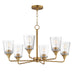 Myhouse Lighting Maxim - 12876CLNAB - Six Light Chandelier - Hudson - Natural Aged Brass