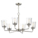 Myhouse Lighting Maxim - 12876CLSN - Six Light Chandelier - Hudson - Satin Nickel