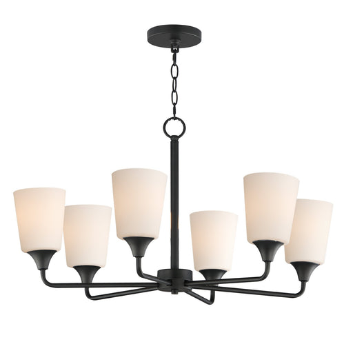 Myhouse Lighting Maxim - 12876SWBK - Six Light Chandelier - Hudson - Black