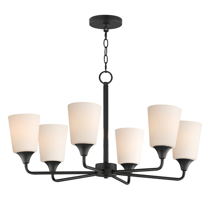 Myhouse Lighting Maxim - 12876SWBK - Six Light Chandelier - Hudson - Black