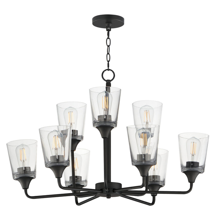 Myhouse Lighting Maxim - 12879CLBK - Nine Light Chandelier - Hudson - Black