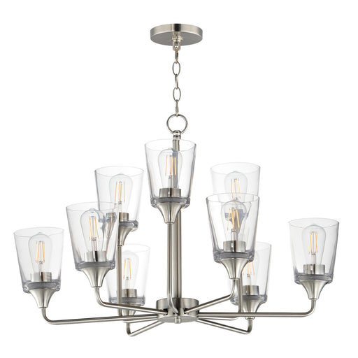 Myhouse Lighting Maxim - 12879CLSN - Nine Light Chandelier - Hudson - Satin Nickel