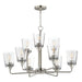 Myhouse Lighting Maxim - 12879CLSN - Nine Light Chandelier - Hudson - Satin Nickel
