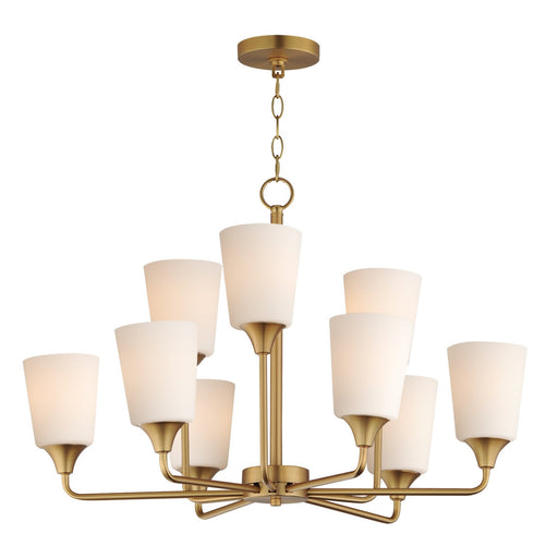 Myhouse Lighting Maxim - 12879SWNAB - Nine Light Chandelier - Hudson - Natural Aged Brass